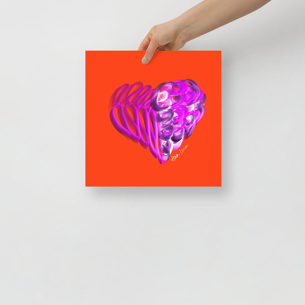Amethyst Purple (on Orange) 12"X12" Open Edition Print