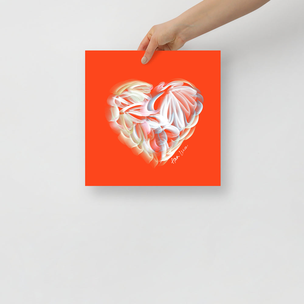 Diamond White (on Orange) 12"X12" Open Edition Print