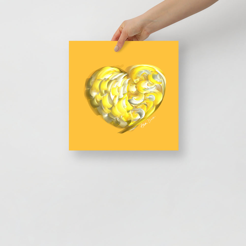 Gold (on Yellow) 12"X12" Open Edition Print