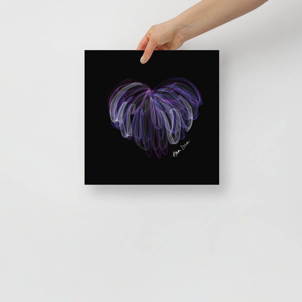 Onyx Black (on Black) 12"X12" Open Edition Print