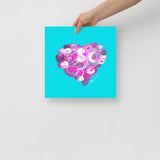 Pink Diamond (on Blue) 12"X12" Open Edition Print
