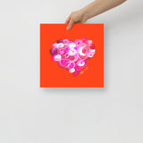 Pink Diamond (on Orange) 12"X12" Open Edition Print