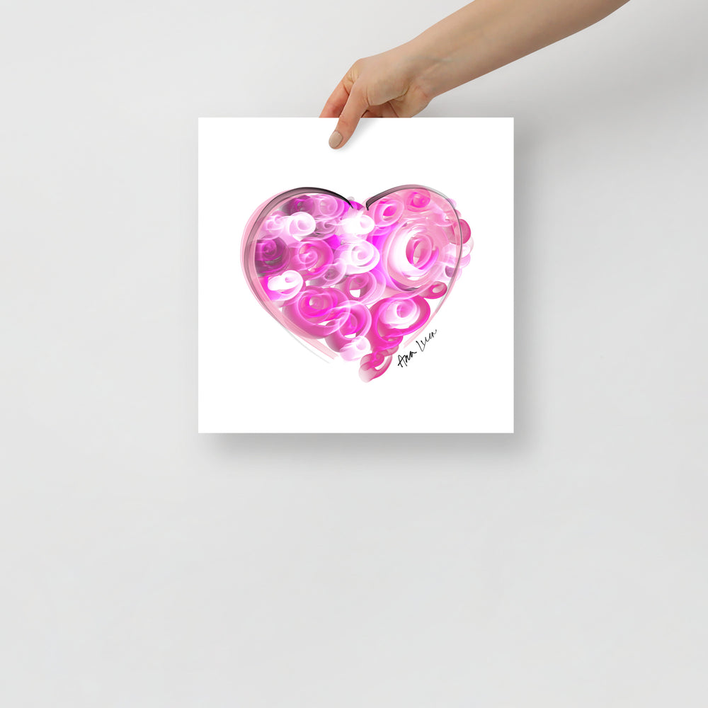 Pink Diamond (on White) 12"X12" Open Edition Print