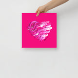 Pink Pearl (on Red) 12"X12" Open Edition Print