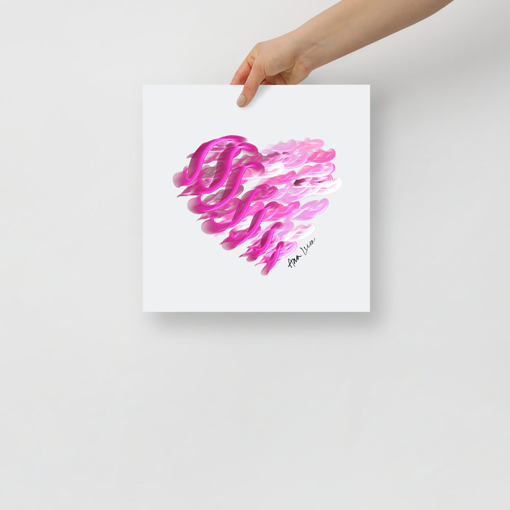 Pink Pearl (on White) 12"X12" Open Edition Print