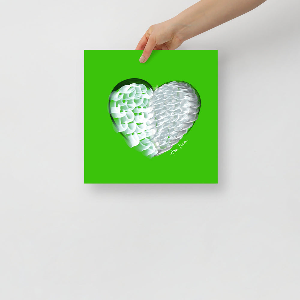 Platinum (on Green) 12"X12" Open Edition Print