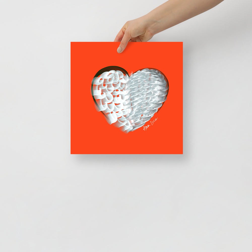 Platinum (on Orange) 12"X12" Open Edition Print
