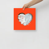 Platinum (on Orange) 12"X12" Open Edition Print