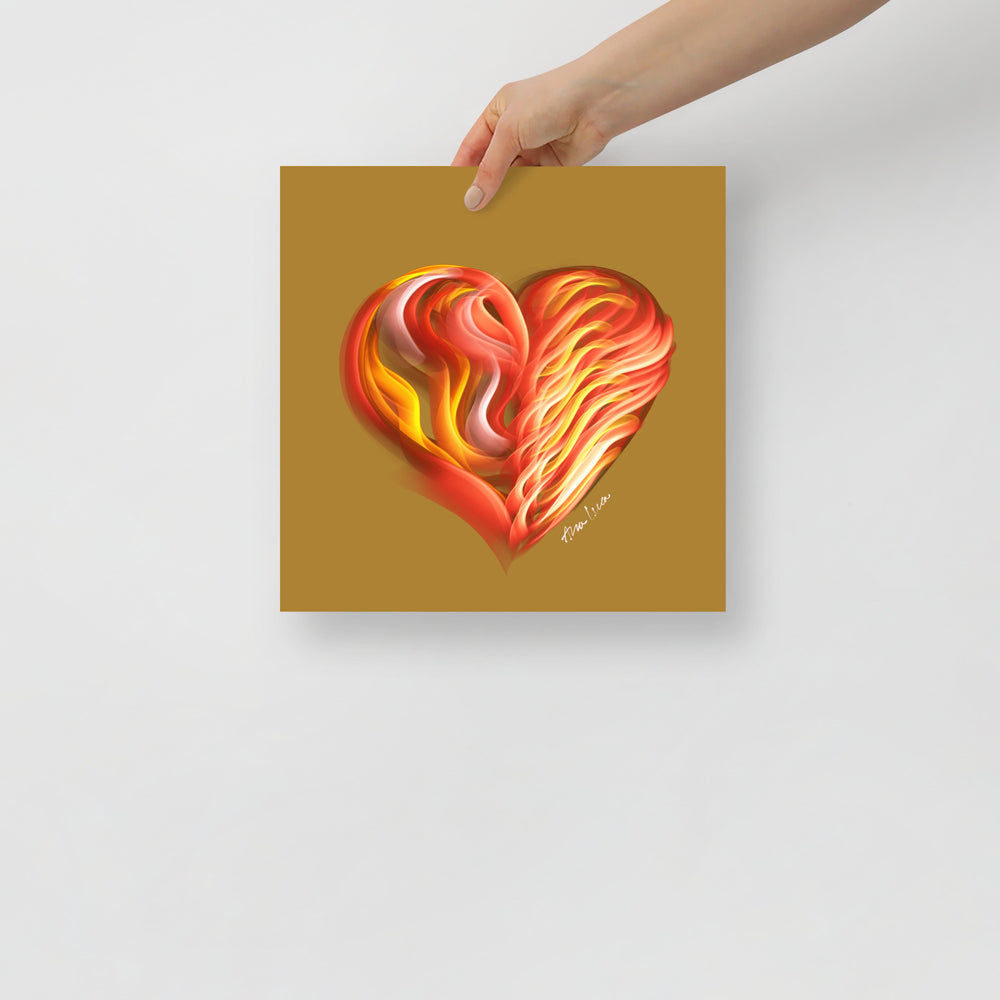 Ruby Red (on Gold) 12"X12" Open Edition Print