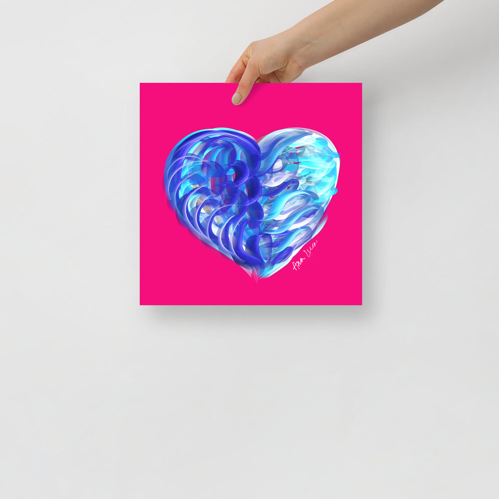 Sapphire Blue (on Red) 12"X12" Open Edition Print