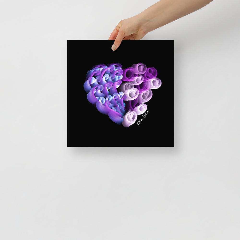 Tanzanite Purple (on Black) 12"X12" Open Edition Print