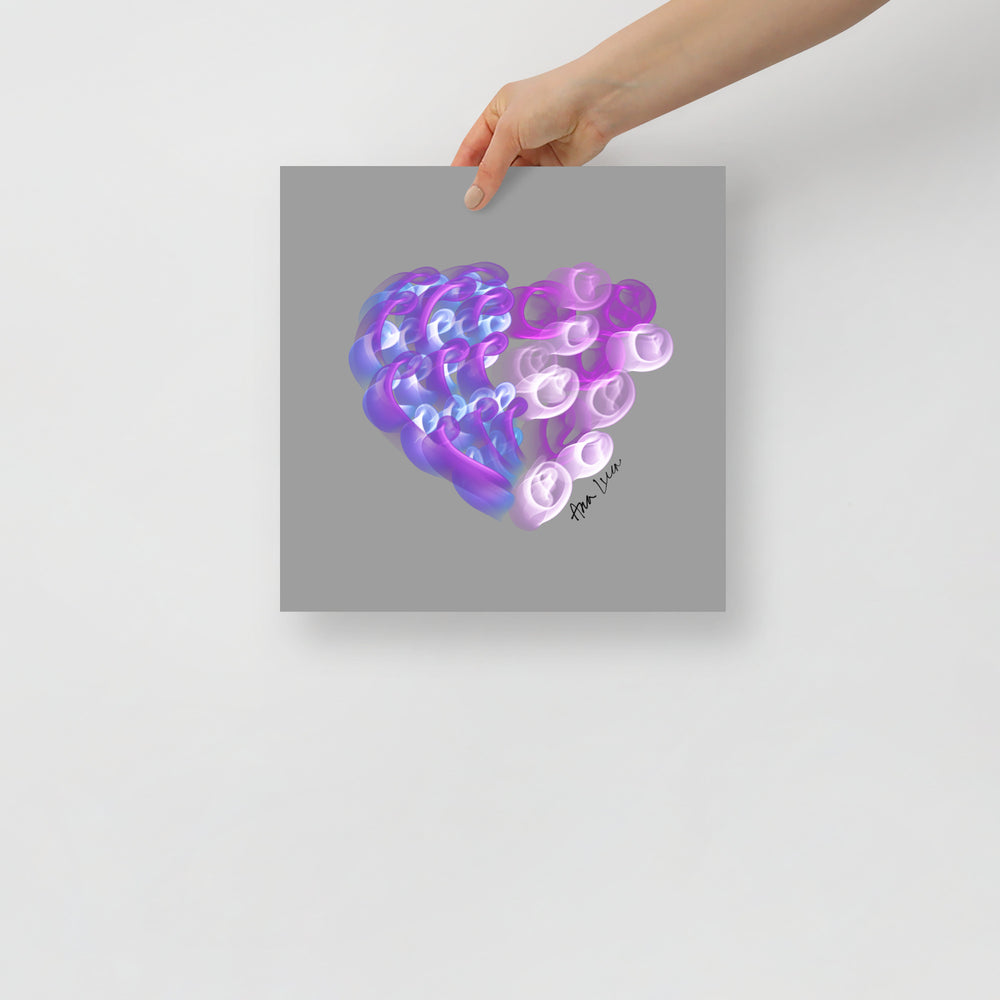 Tanzanite Purple (on Silver) 12"X12" Open Edition Print