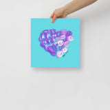 Tanzanite Purple (on Blue) 12"X12" Open Edition Print