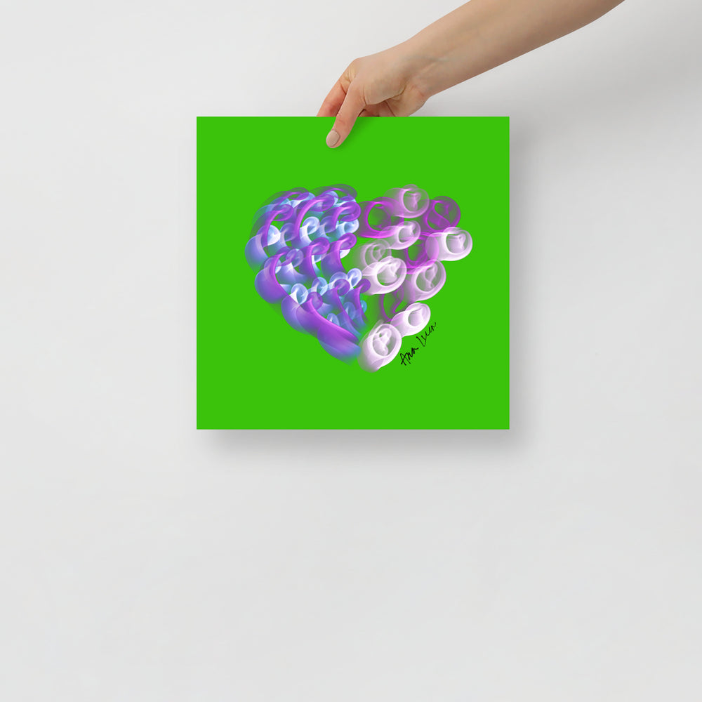 Tanzanite Purple (on Green) 12"X12" Open Edition Print