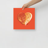 Topaz Yellow (on Orange) 12"X12" Open Edition Print