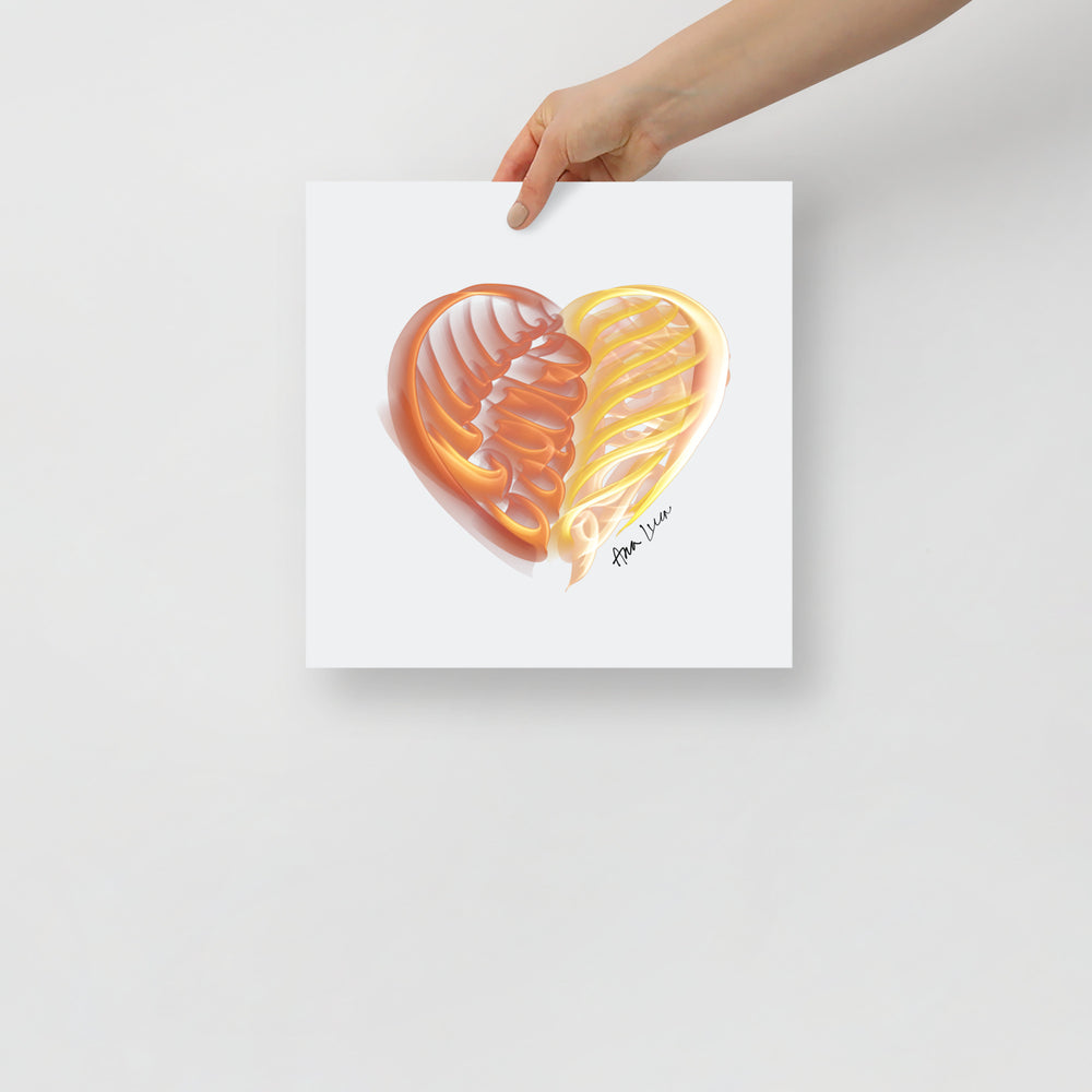 Topaz Yellow (on White) 12"X12" Open Edition Print