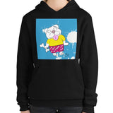 Dog With Happy Bone Unisex Premium Hoodie by Ana Luca