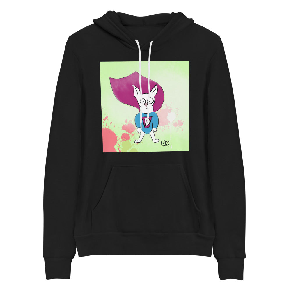 Little Dog With Big D Energy Unisex Premium Hoodie by Ana Luca