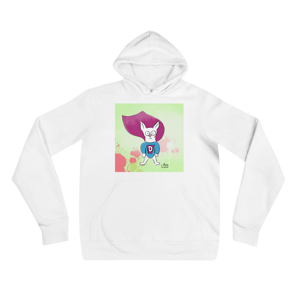 Little Dog With Big D Energy Unisex Premium Hoodie by Ana Luca