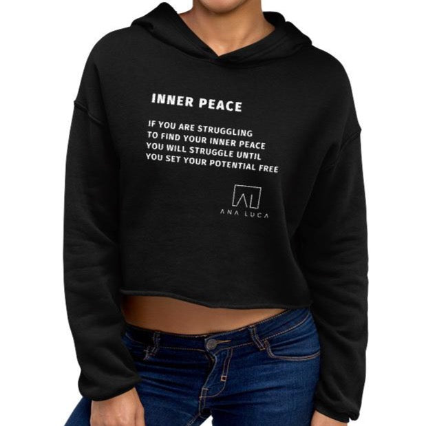 Inner Peace Women's Cropped Hoodie by Ana Luca