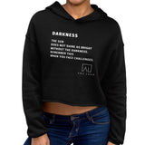 Darkness Women's Cropped Hoodie by Ana Luca