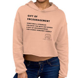 Gift of Encouragement Women's Cropped Hoodie by Ana Luca