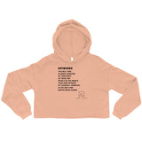 Opinions Women's Cropped Hoodie by Ana Luca