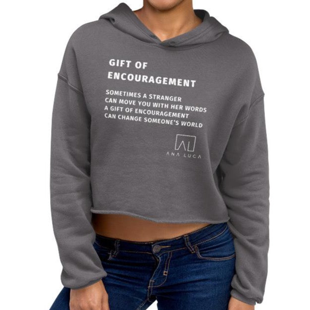 Gift of Encouragement Women's Cropped Hoodie